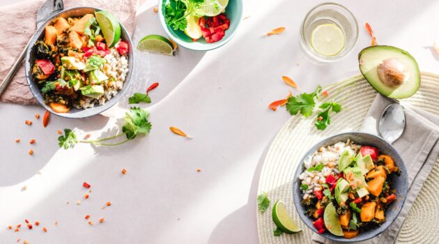 photo of vegetable salad in bowls